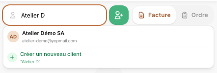 La recherche d'un client dans le panier