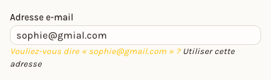La suggestion sous le champ