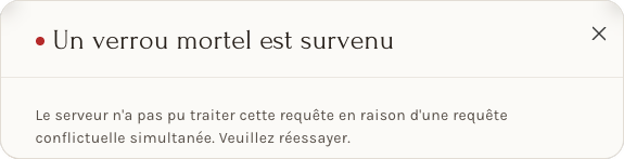 Le message de verrou