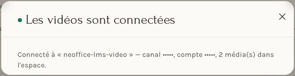 Le résultat du test de connexion (numéros masqués sur cette capture)
