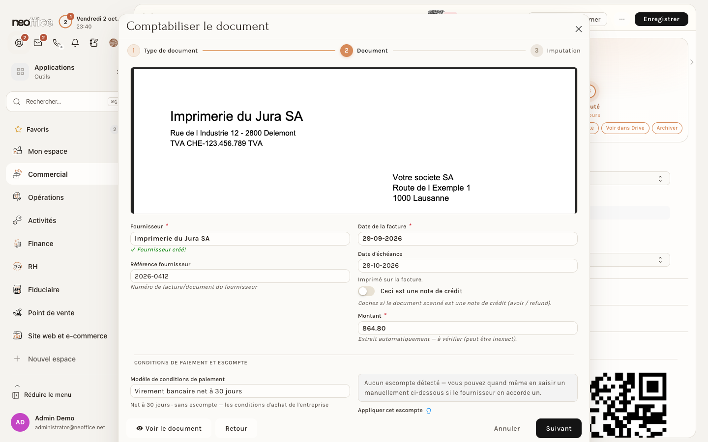 Étape 2 : le fournisseur vient d'être créé